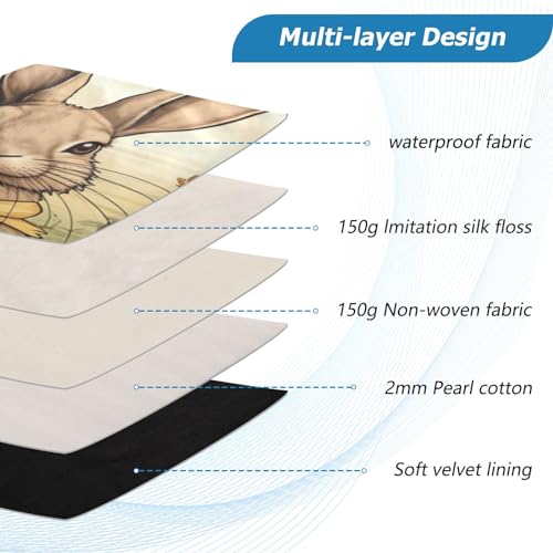 Funda para laptop 13-14 pulgadas con diseño de conejito impermeable miniatura 4
