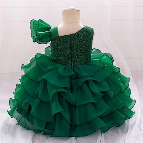 Toddler Girls' One Shoulder Ruffle Party Dress with Elegant Layered Tulle Princess Gown for Birthday Wedding Formal2