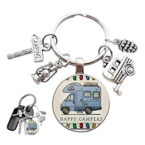 NOPKESV Wohnwagen Schlüsselanhänger - Praktische und Stilvolle Happy RV...