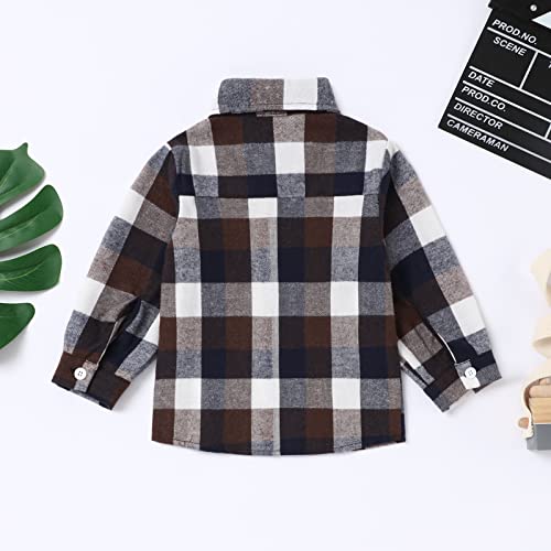 Men's Flannel Plaid Shirt Unisex Casual Button Down Shirt For Family Medium #TOP2