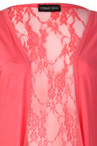 78S, cardigan estivo da donna, lungo, con pizzo