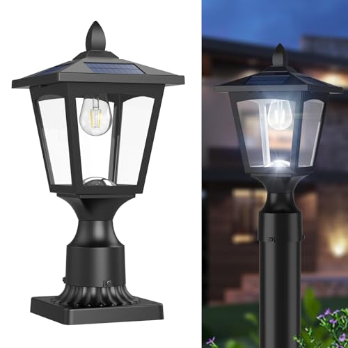 Solar Post Lights Outdoor, Solar Lamp Post Lights For Pathway, Driveway, Front