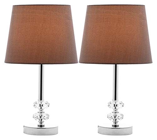 Lámpara de Mesa de Noche Cristal Gris Claro 16 pulgadas Set 2 miniatura 4