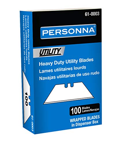 Personna Double Edge Razor Blades - 100 Pack - Personna Box Cutter Blades - Heavy Duty Flooring Blades - Personna 61-0003