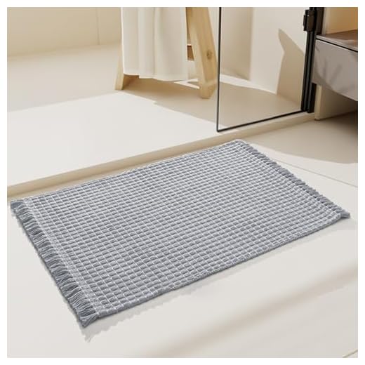 Eanpet Braided Rug Area Rug Pure Tassels Floor Rug Hand Woven Reversible Throw Rugs Door Mat Laundry Room Rug Indoor Runner Bathroom Tablecloth (2x3 FT, Grey)
