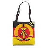 East Germany Flag GDR Heart Proud DDR History Tribute Tote Bag