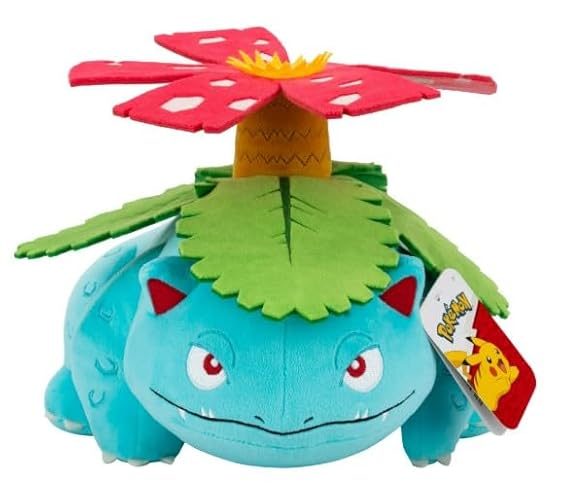 Pokemon Venusaur Plush - 12-inch Soft Plush Stuffed Animal Figure with Authentic Details