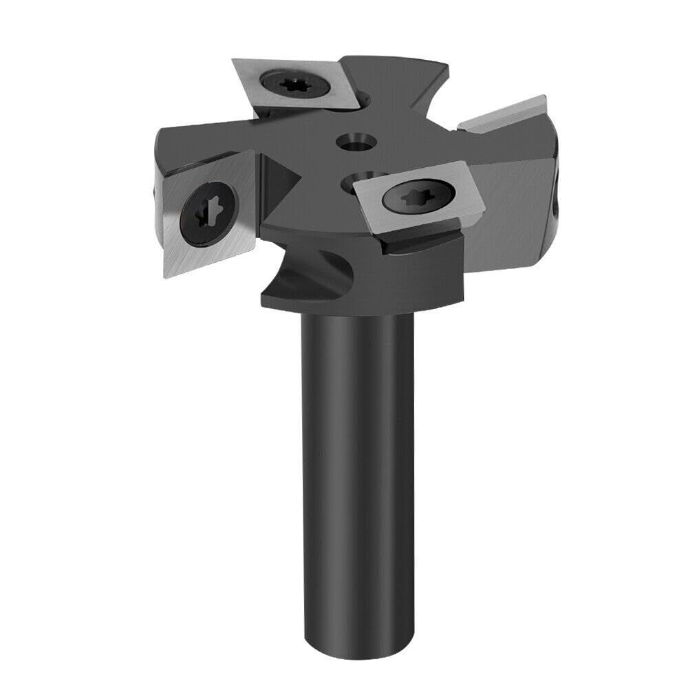 Frez czołowy 12 mm, trzonek 45 mm, 4 zęby, frez do strugania płaskiego frez do drewna z płytkami obrotowymi VHM, RPM16000