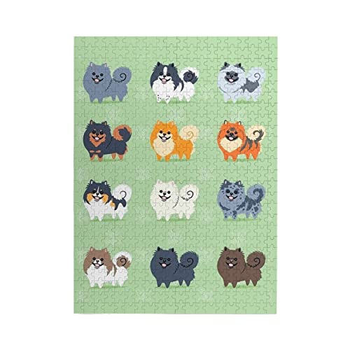 ジグソーパズル 500ピース ポメラニアン ペット 犬柄 パズル 木製 Puzzle 減圧おもちゃ 知育減圧 装飾画 壁飾り 壁掛け 部屋飾り Jigsaw 収納ケース付き インテリア じぐぞーパズル 子供 脳チャレンジ 誕生日プレゼント