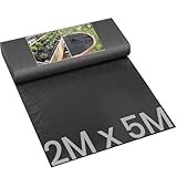 Velway Toile de Paillage 50g/m² 2x5m – Tissu Non Tissé Géotextile Anti Mauvaises Herbes, Perméable à l’Eau, Résistant aux UV, Format Plié pour Potager Jardin et Aménagement