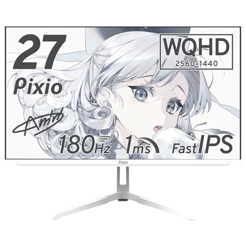 Pixio 27インチモニター　wqhd 180Hz ホワイト Amazon.co.jp: Pixio PX278 WAVE White ゲーミングモニター 27インチ