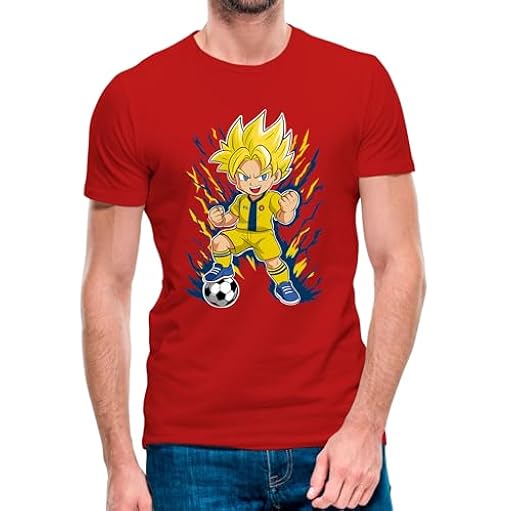 Camiseta de Manga Corta Goku Villarreal 25-26 (11- Camiseta Talla S)(Roja Manga Corta) | Ya disponible en tu tienda friki favorita! En mundofriki.es!