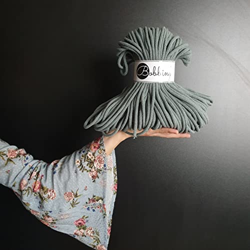 Bobbiny Premium 5Mm Braided Macrame Cord (Laurel) 108Yds/330Ft (100% Recycled Cotton) #TOP5