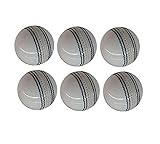 warriors point Leather Cricket Ball White, 4 Piece Club White Leather Ball for Practice, Match,...