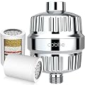 Cobbe Shower Filter for Hard Water Shower Head Filter - with 2 Replaceable Filter Cartridges - High Output Shower Water Filter for Removing Chlorine and Harmful Substance, Chrome
