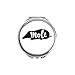 Mole Black And White Animal Hand Compact Mirror Round Portable Pocket Glass