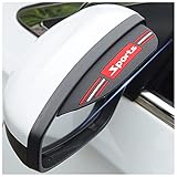 2Pack Car Rearview Mirror Rain Brow,Transparent Car Rear View Mirror Rain Visor Guard - Car Exterior...