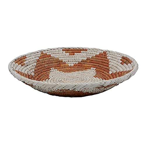 ZYUN Natürlicher Gewebter Obstkorb Wanddekoration, Rundes Seegras-tablett-wanddekor, Dekoratives Handgemachtes Rustikales Schüssel, Einweihungsgeschenk Cover