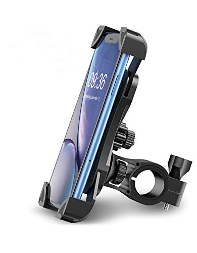 Soporte Movil Bicicleta,Soporte Movil Moto, 360° Rotación, Anti Vibración Motocicleta Montaña Compatible con iPhone 11 Pro MAX/XS MAX/XR, Samsung S20 y Otros 4.5-7.0