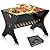 Bearfire Camping Campfire Grill, 16"Lx12"D Portable Folding Charcoal Grills, Backpacking BBQ Grill with Carry Bag, Outdoor Fire pit for Camping, Picnic, Bonfire, Patio, Backyard