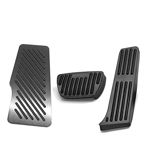XITER 3PCS No Drill Anti-Slip Aluminum Gas Brake Pedal Cover Foot Pedal Pads Rest Pedal Cover kit For Toyota Camry 2018-2024 (BLACK)