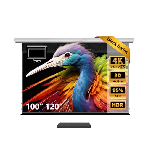 Pantalla ALR motorizada con soporte y proyector 4K UHD 100"