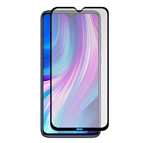 Movilrey Protector para Xiaomi Redmi Note 8T Negro Cristal Templado Curvo 3D Completo de Pantalla para movil. Vidrio 9H Cover