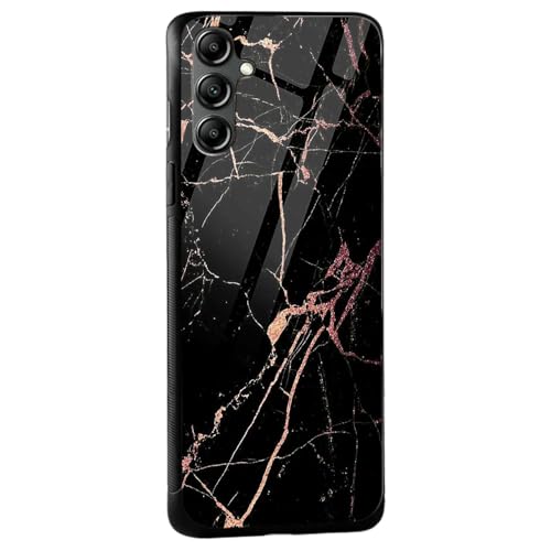 Image of COLORflow Back Cover Compatible with Samsung Galaxy A14 5G / 4G | Black Marble Golden | Shockproof TPU Bumper Cover with Camera Protection Back Cover