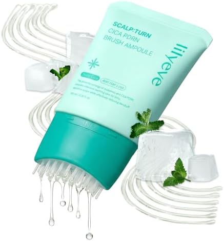 lilyeve SCALPTURN Cica PDRN Scalp Serum with Built-In Brush, 3.38 fl oz