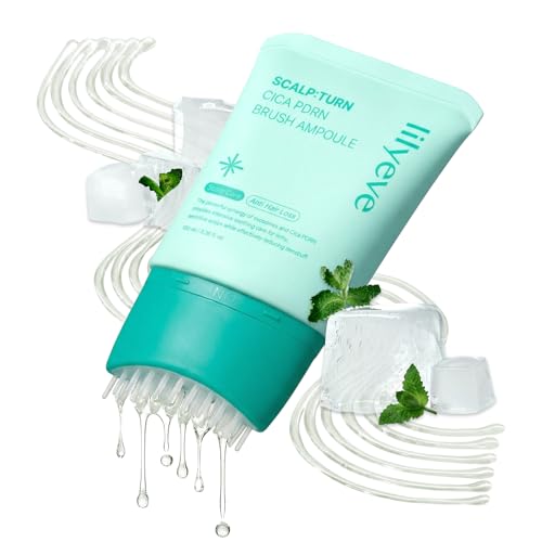 lilyeve SCALPTURN Cica PDRN Scalp Serum with Built-in Brush PDRN to Strengthen Hair Roots Itchy Scalp Relief Dry Scalp Hydration - Korean Hair Care 3.38 fl.oz