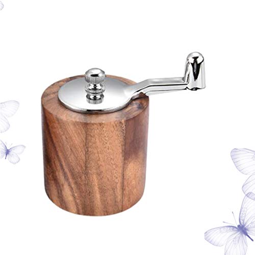 NICEXMAS Saleiro E Pimenteiro de Madeira Com Orifícios para Temperar O Frasco de Tempero (Moedor)