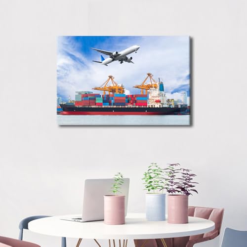 Impression sur toile avion de cargaison déco salon moderne - 3