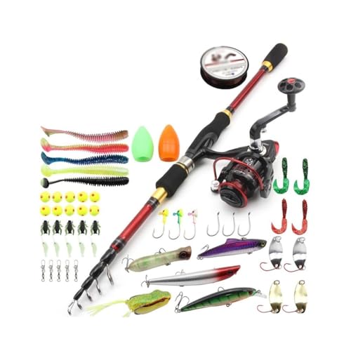 Canne à pêche rétractable 2.1m encombrement réduit pour pêcher partout - 2