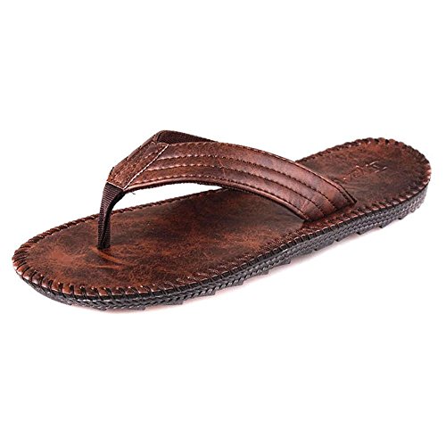 Kemosen - Sandalias de Material Sintético para Hombre, Color Marrón, Talla 42.5