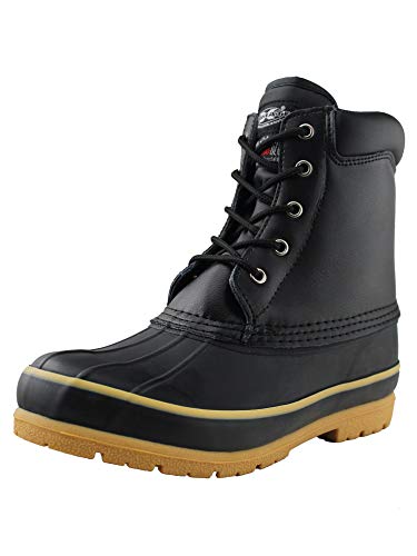 Tanleewa Mens Winter Warm Waterproof Thinsulate Leather Snow Duck Boots