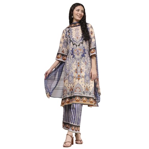 Image of BIBA Womens Kurta, Bottom, Dupatta