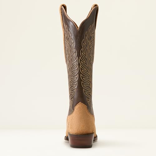 ARIAT ARIAT Women's Yellowstone Arena Dirt Western Boot, Tan Roughout/Toffee Crunch, 10