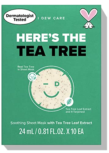 I Dew Care Sheet Mask Pack - Let’s Get Sheet Faced + Tea Tree Sheet Mask - Here's The Tea Tree Bundle #TOP5