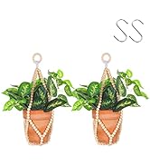 Support Macramé Pour Plantes - 2 Pièces, Coton/polyester, Longueur 89 Cm, Décoration Bohème Intérieur/extérieur