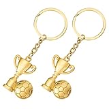 Beavorty 2pièces Porte-clés Football Trophée Lot De Décoration Pour Clés Cadeau Anniv...
