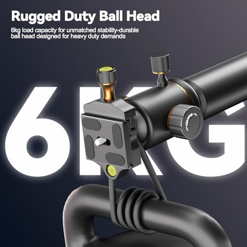 Image of EMART 36mm Metal Tripod Ball Head, 360Rotating Panoramic Heavy Duty Ball Head Mount with Arca 1 /4'' Quick Release Plate for Camera Tripod Monopod DSLR Camcorder Telescope,Max Load 33lb /15kg