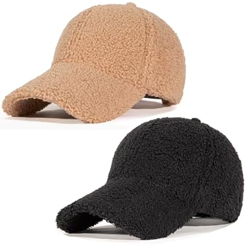 LUTICELI Women's Lamb Wool Winter Baseball Caps Soft Solid Color Warm Baseball Hat Cover