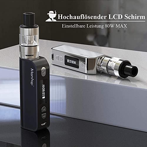 Manvap-E-Cigarette-80W-Vape-Electronic-Cigarette-Vape-Starter-Complete-Kit-2ml-Atomizer-10ml-x-6-Flavors-Liquid-No-Nicotine
