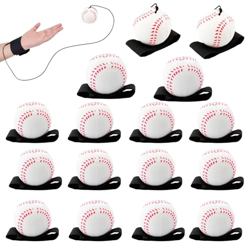 SAYAYA 16 PCS Wrist Return Ball on a String 2.36