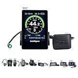 BAFANG Ebike Display 860C Large LCD Display 8fun Electric Bicycle Computer Speedometer UART Communication Protocol Available for eBike BBS02B BBS01B and BBSHD Mid Motor Kit(860C)