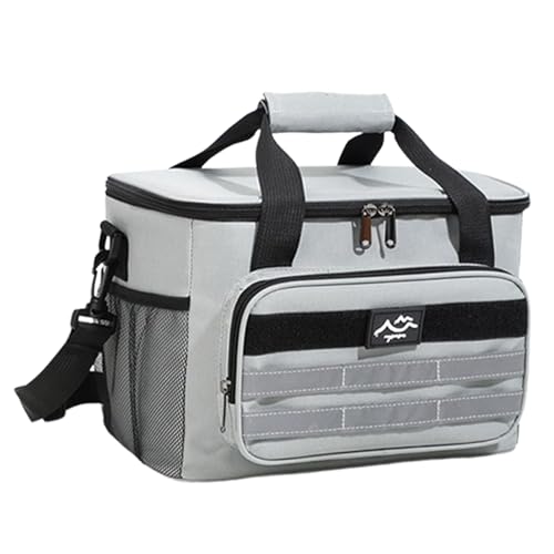 Lonchera aislada con asa, 11.8 x 8.2 x 7.3 pulgadas, contenedor reutilizable para llevar, material de tela Oxford ligero, múltiples compartimentos, para transporte de catering