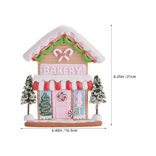 Maison de Noël en argile polymère peinte à la main pour table chic