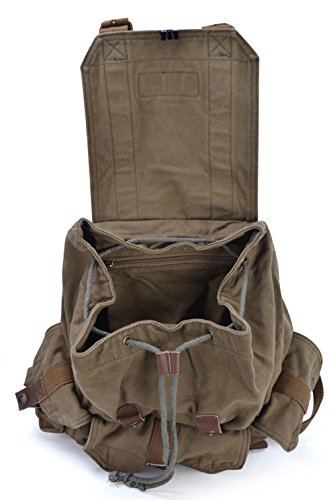 Gootium 21101Amg-S Specially High Density Thick Canvas Backpack Rucksack, Army Green Size Small #TOP5