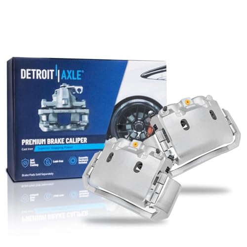 Image of Detroit Axle - Front Brake Kit for 03-08 Dodge Ram 2500 3500 06-08 Ram 1500 | Drilled & Slotted Brake Rotors Ceramic Brake Pads Brake Calipers 2006 2007 2008 Replacement