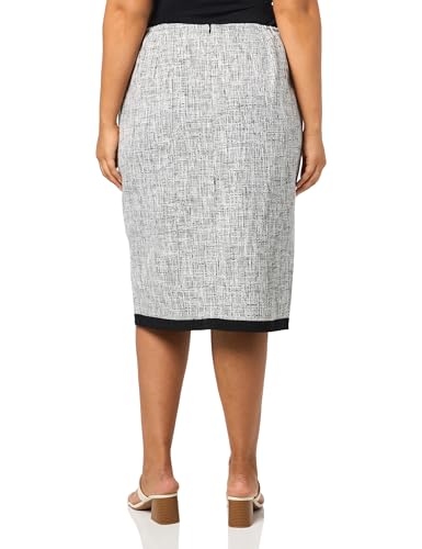 Kasper Women's Cf Slit Seamed Colorblocked Skimmer Skirt2